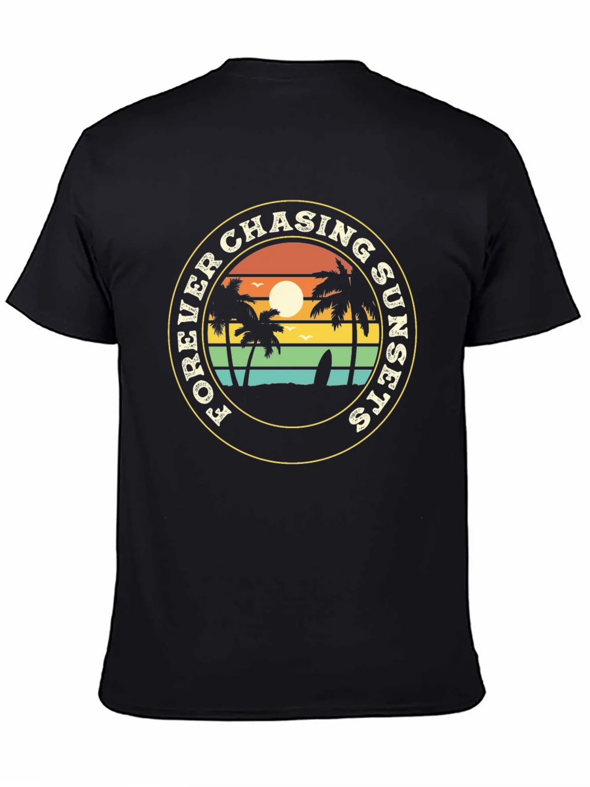 Forever Chasing Sunsets Black Graphic Tee product image 7