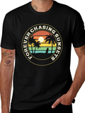 Forever Chasing Sunsets Black Graphic Tee product image 1