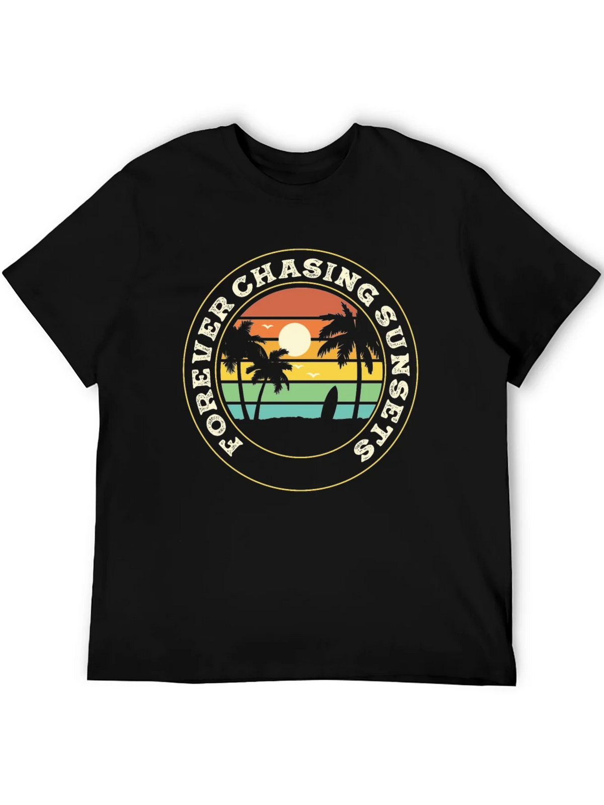 Forever Chasing Sunsets Black Graphic Tee product image 8