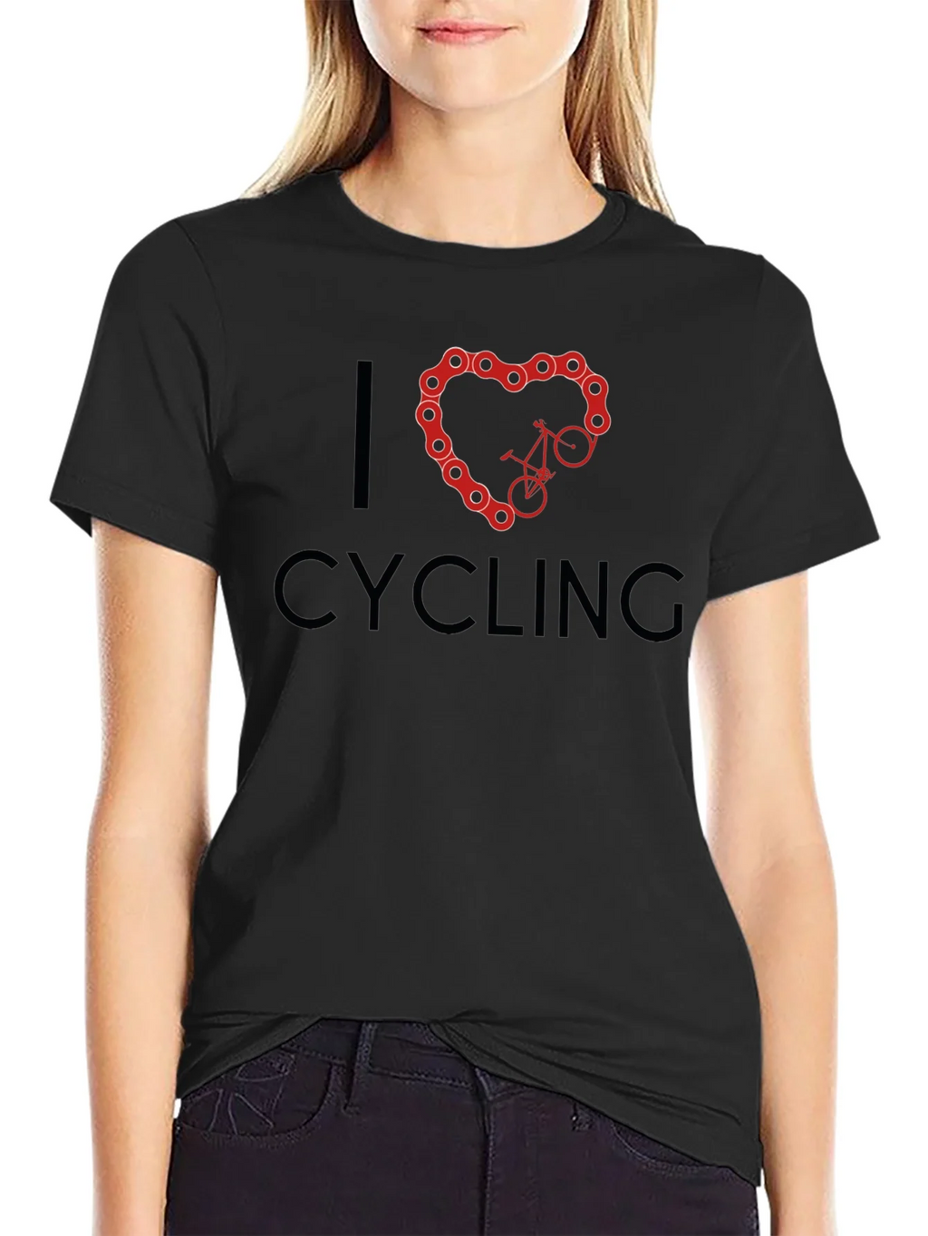 I Heart Cycling Black T-Shirt product image 5