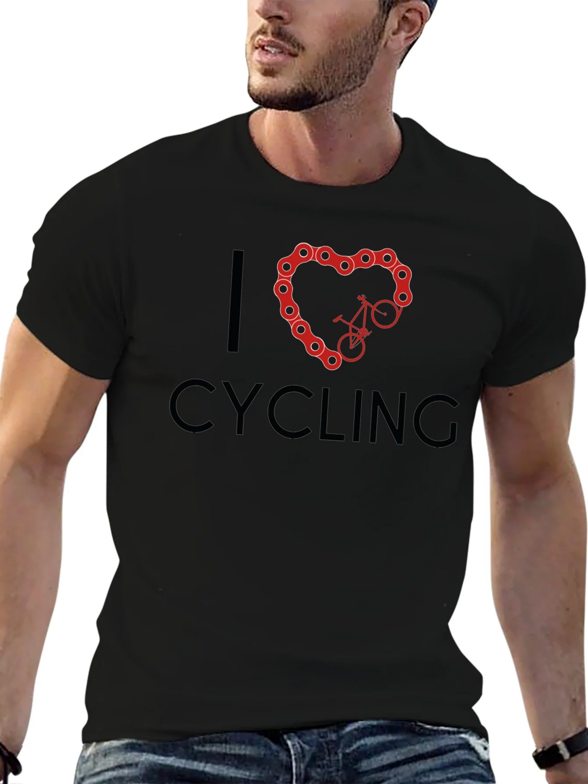 I Heart Cycling Black T-Shirt product image 9
