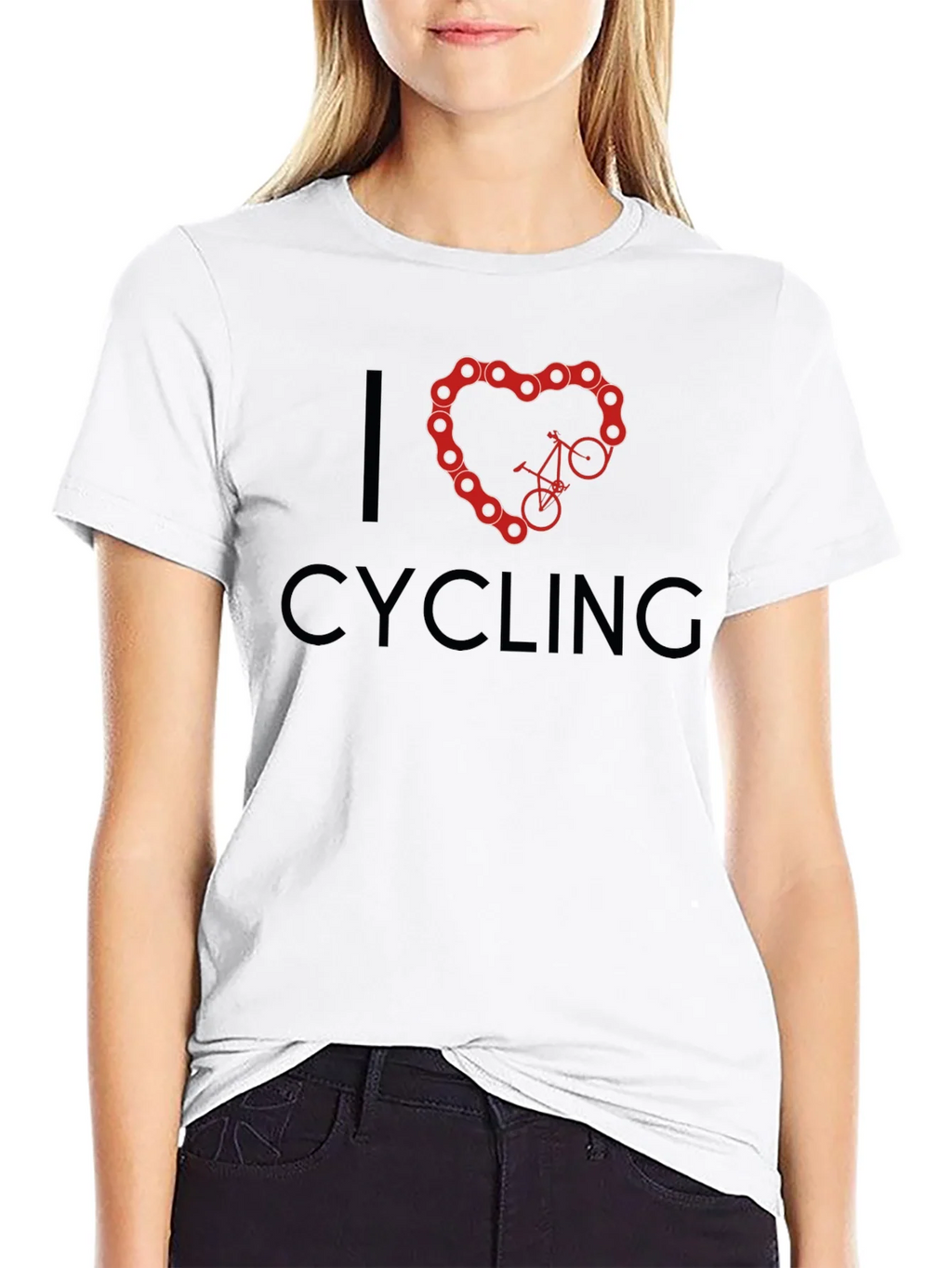 I Heart Cycling Black T-Shirt product image 11