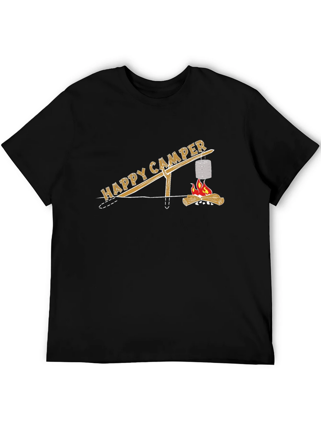 Happy Camper T-Shirt - Campfire Cooking Design product image 8