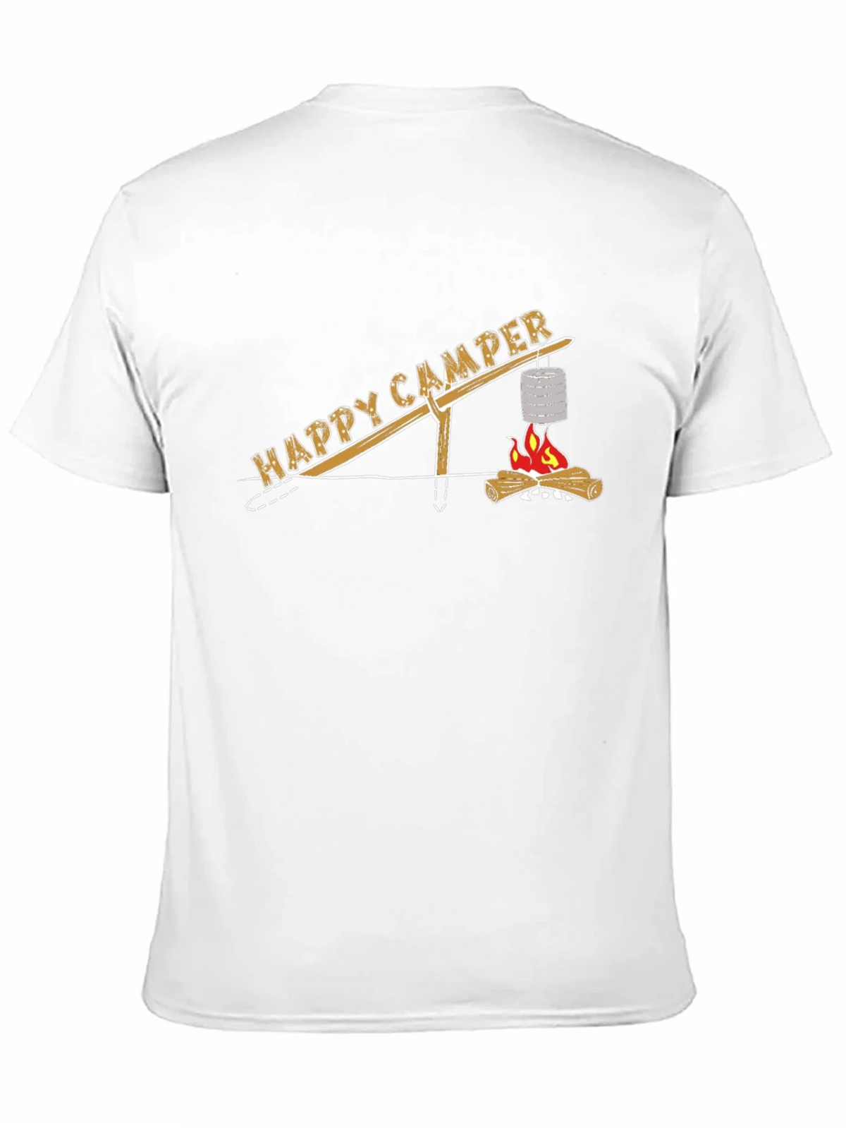 Happy Camper T-Shirt - Campfire Cooking Design product image 2