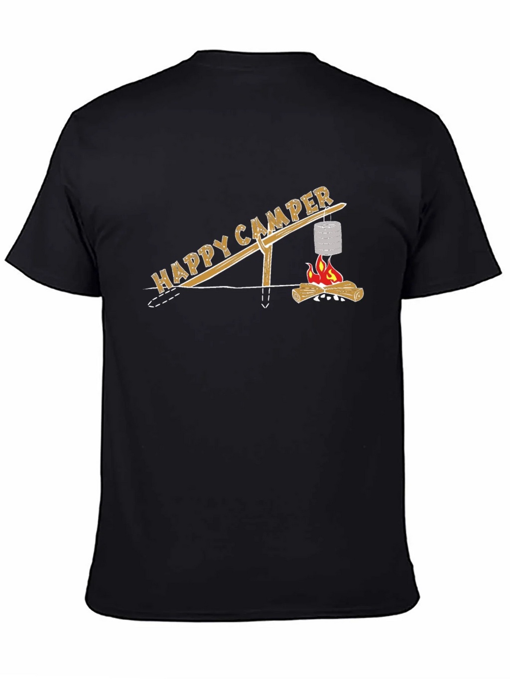 Happy Camper T-Shirt - Campfire Cooking Design product image 7