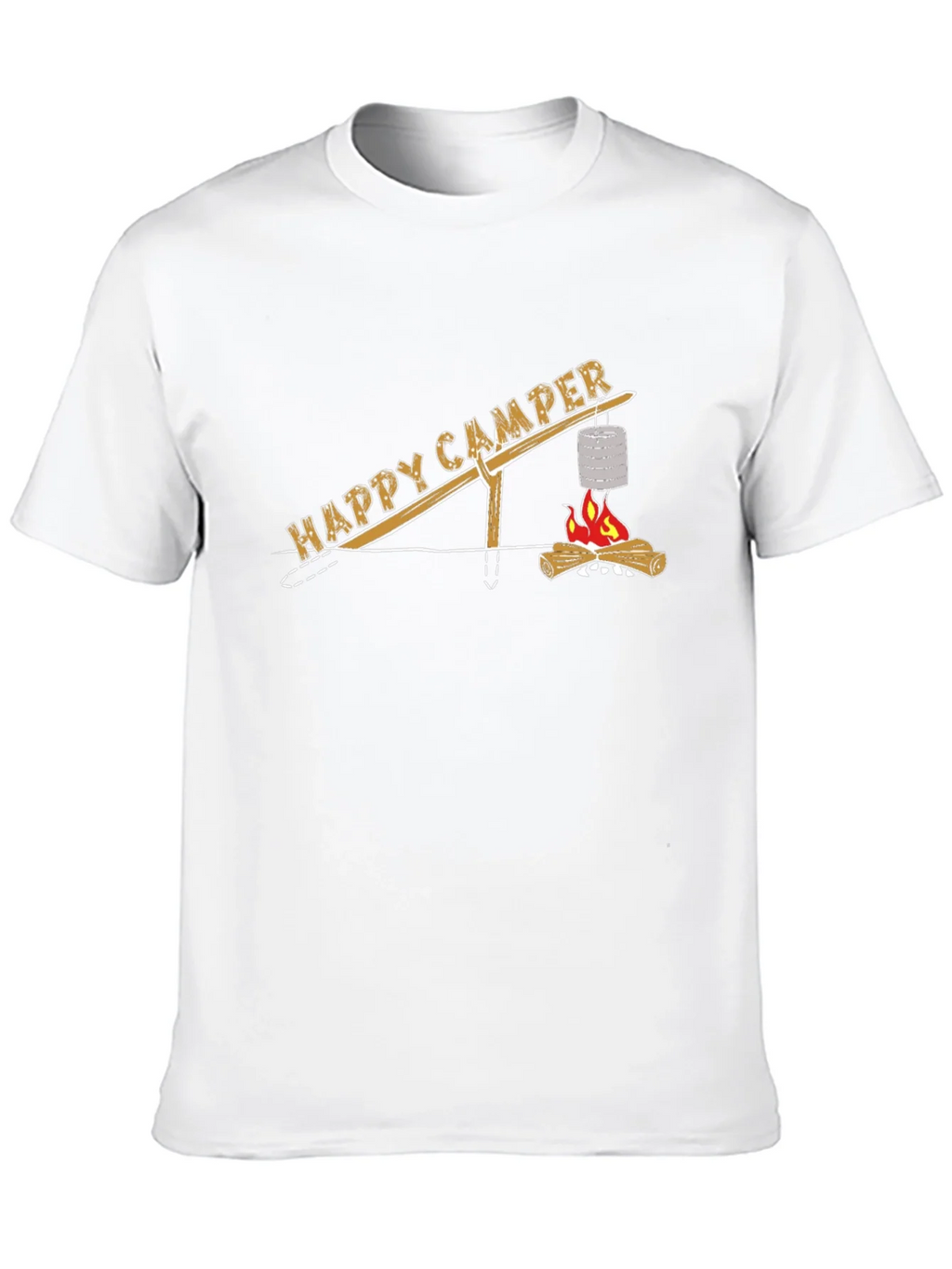 Happy Camper T-Shirt - Campfire Cooking Design product image 12