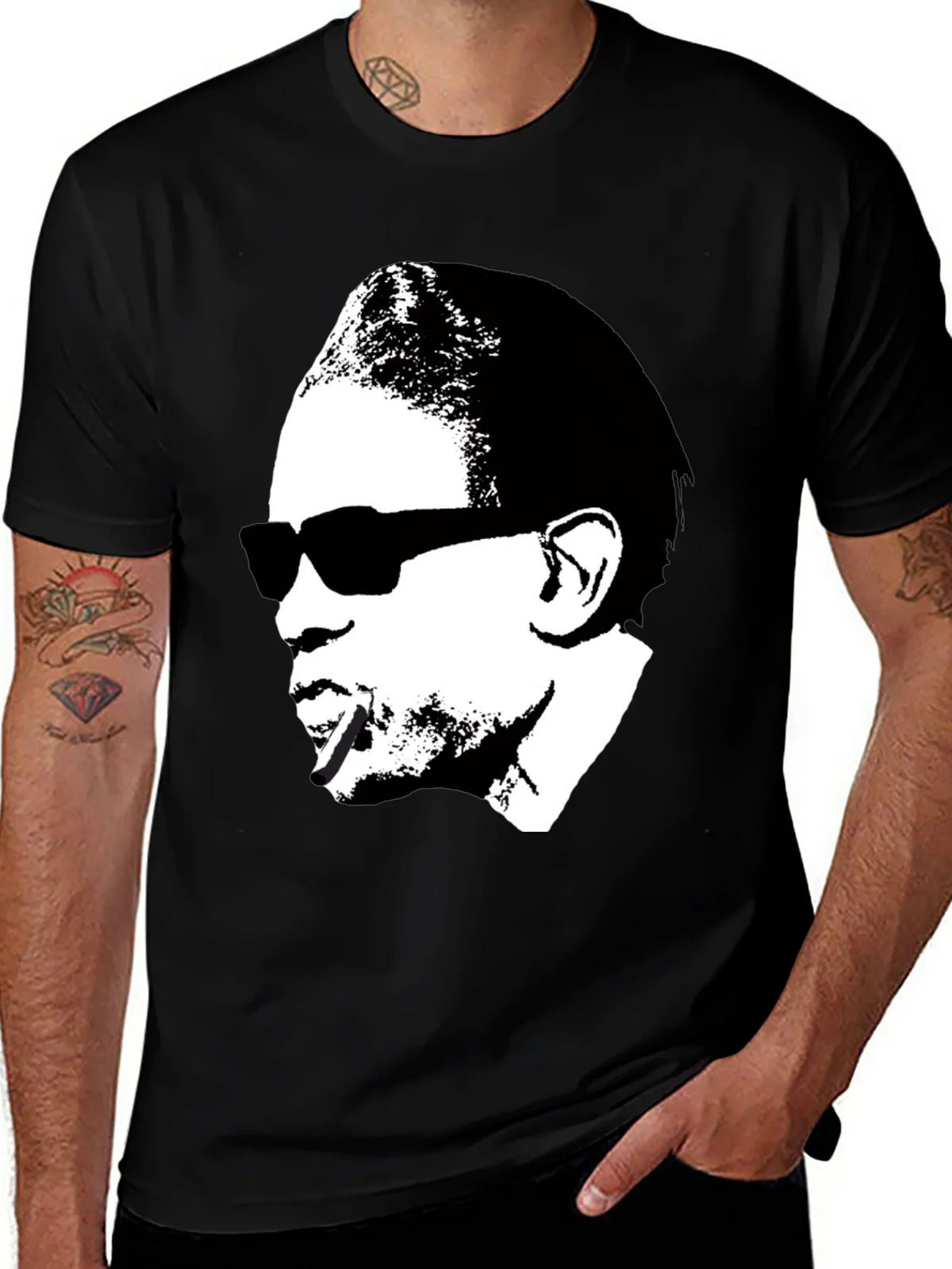 Retro Silhouette Graphic Tee - Black product image 1