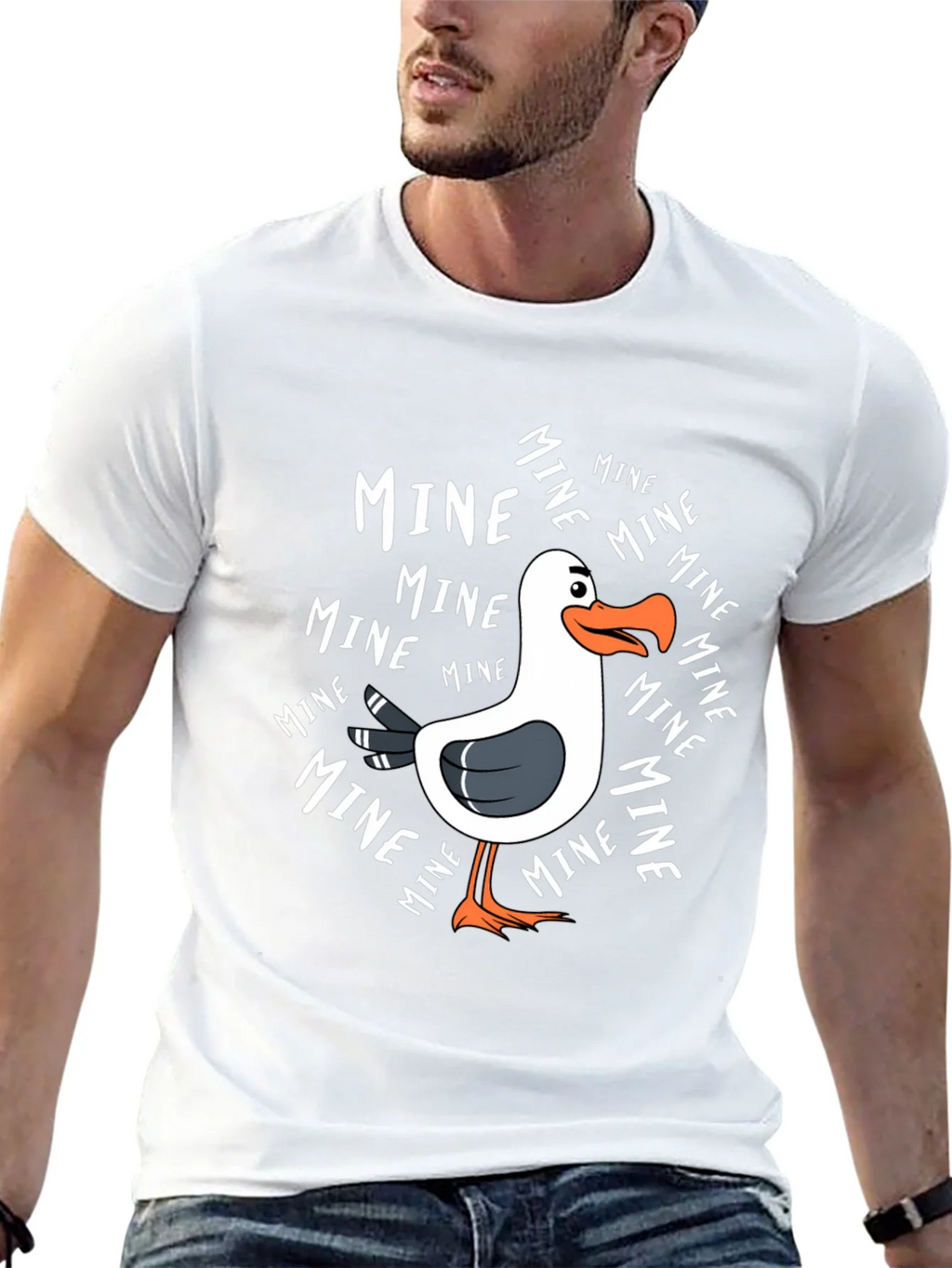 Mine! Seagull Graphic Tee - Novelty T-Shirt product image 4