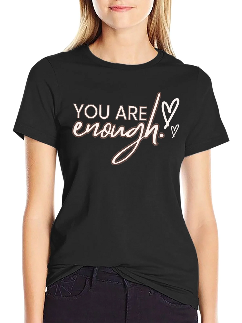 You Are Enough Graphic Tee - Black product image 5