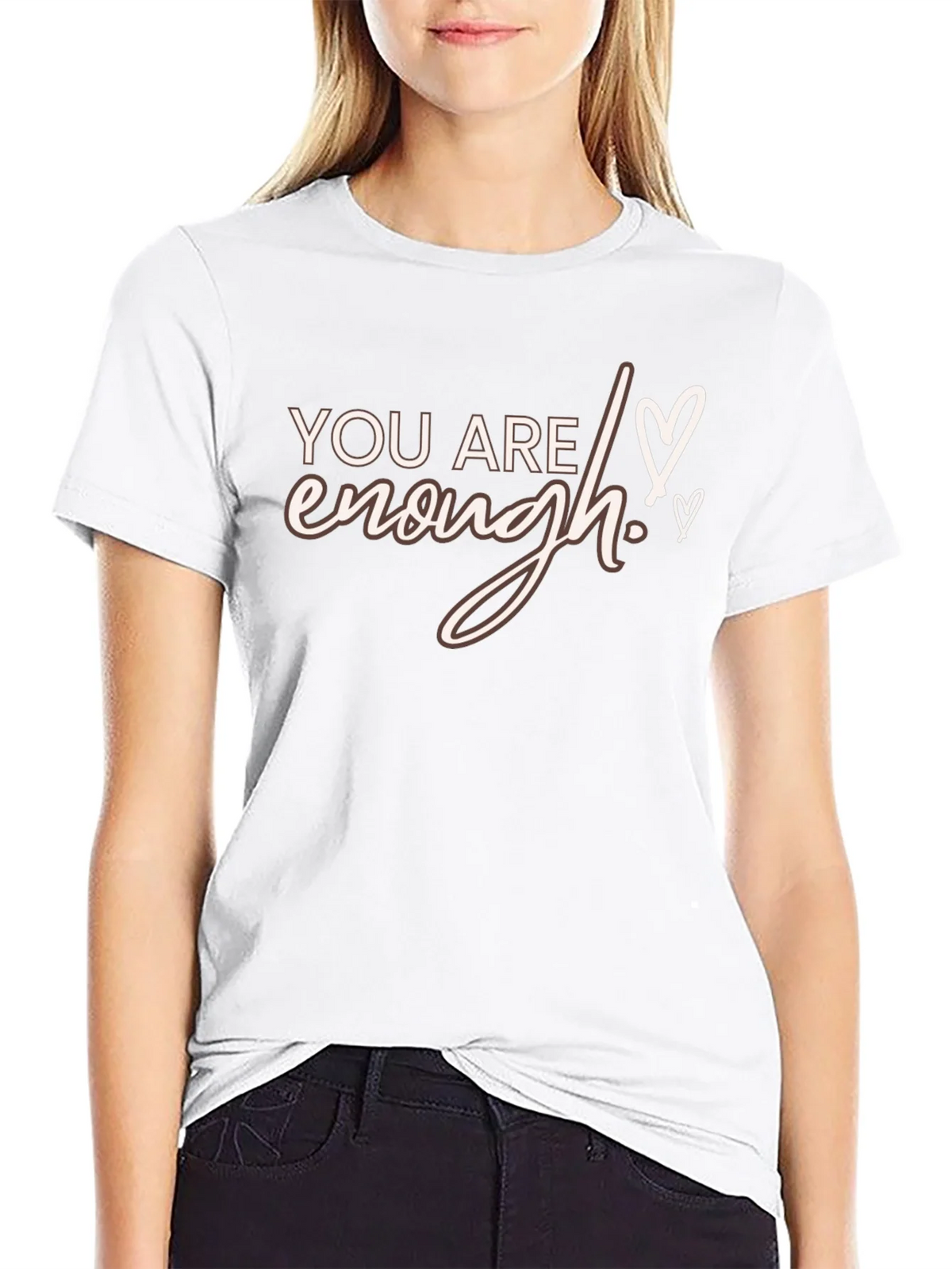 You Are Enough Graphic Tee - Black product image 11