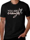 You Are Enough Graphic Tee - Black product image 1