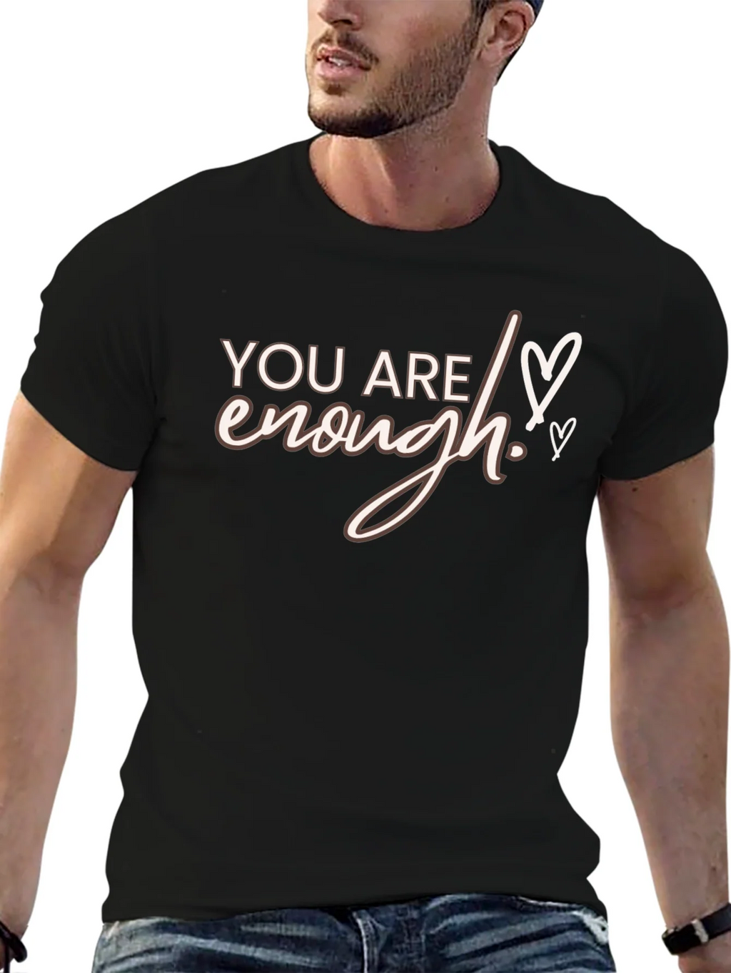 You Are Enough Graphic Tee - Black product image 9
