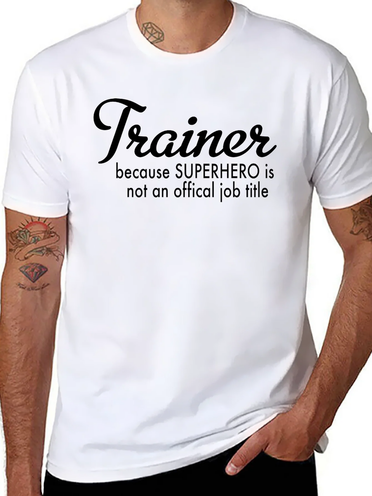 Trainer Superhero Job Title T-Shirt product image 10