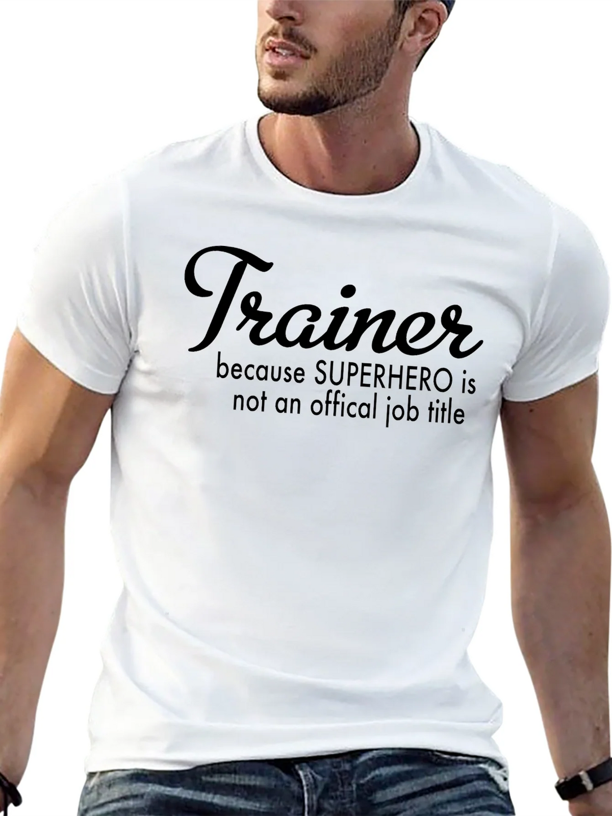 Trainer Superhero Job Title T-Shirt product image 4