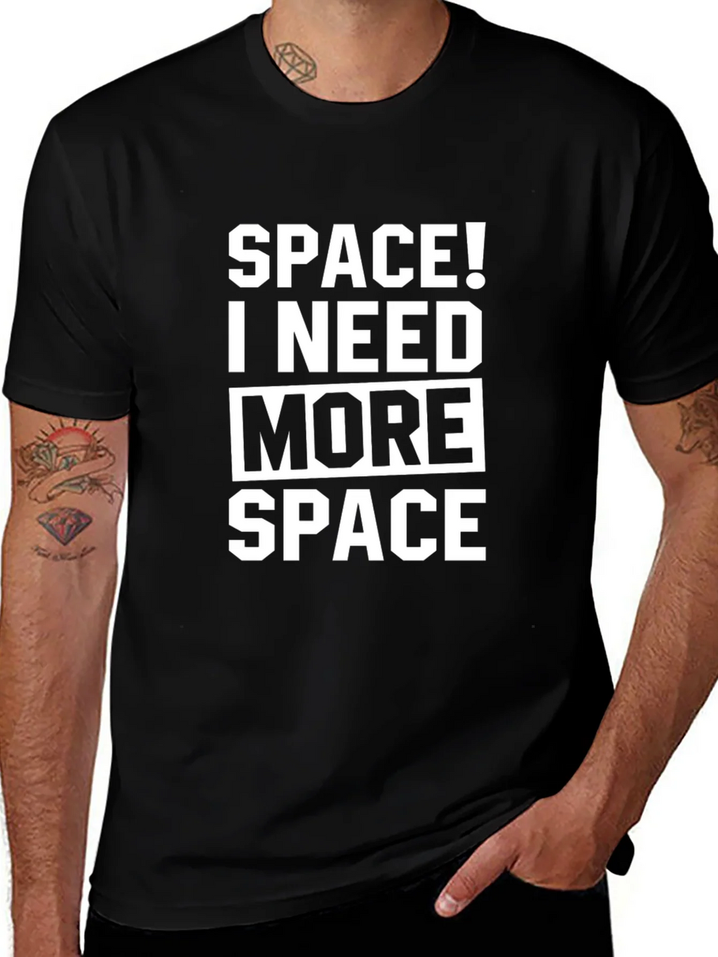 Space! I Need More Black T-Shirt product image 1