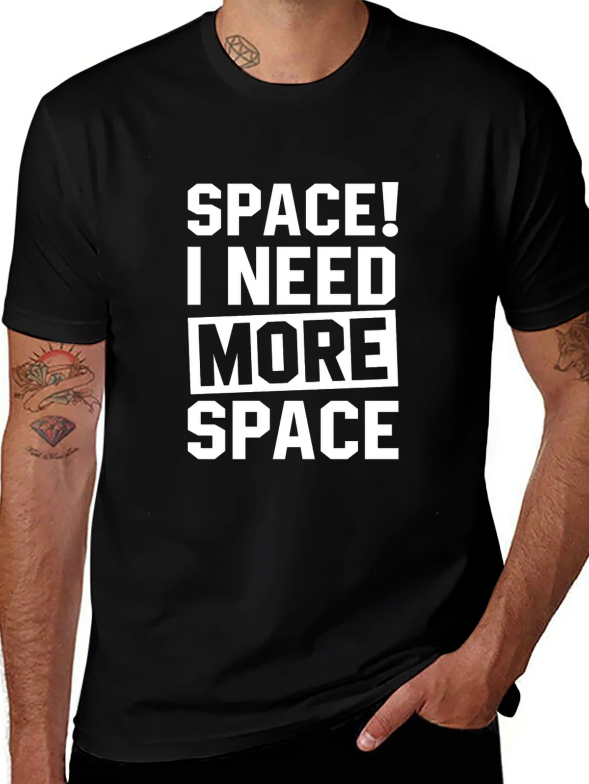 Space! I Need More Black T-Shirt product image 1