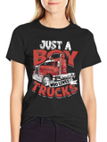 Boy Who Loves Trucks T-Shirt product image 1