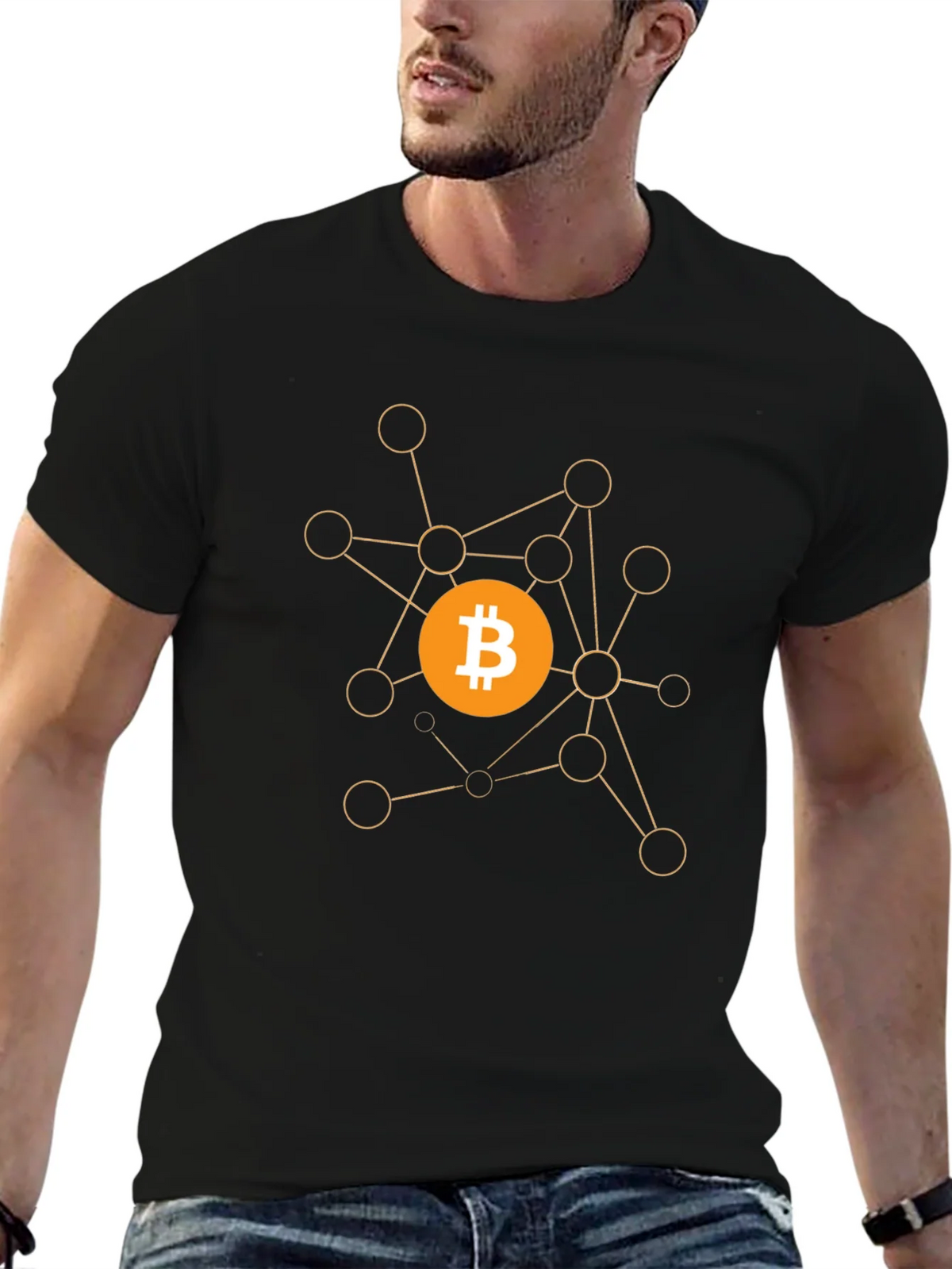 Bitcoin Crypto Network Black T-Shirt product image 9