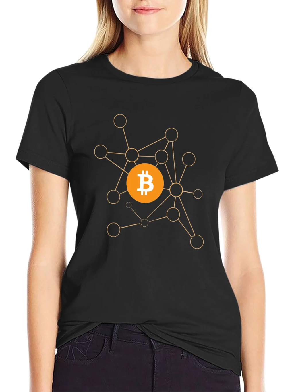 Bitcoin Crypto Network Black T-Shirt product image 5