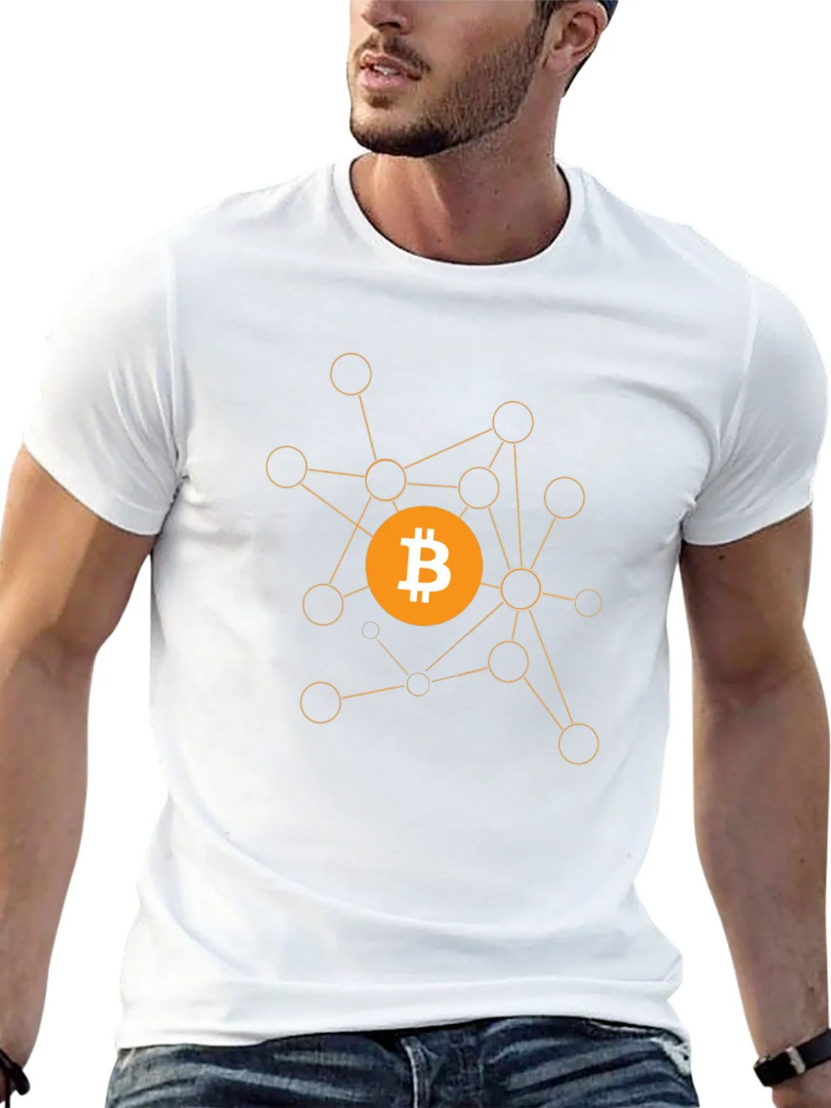 Bitcoin Crypto Network Black T-Shirt product image 4