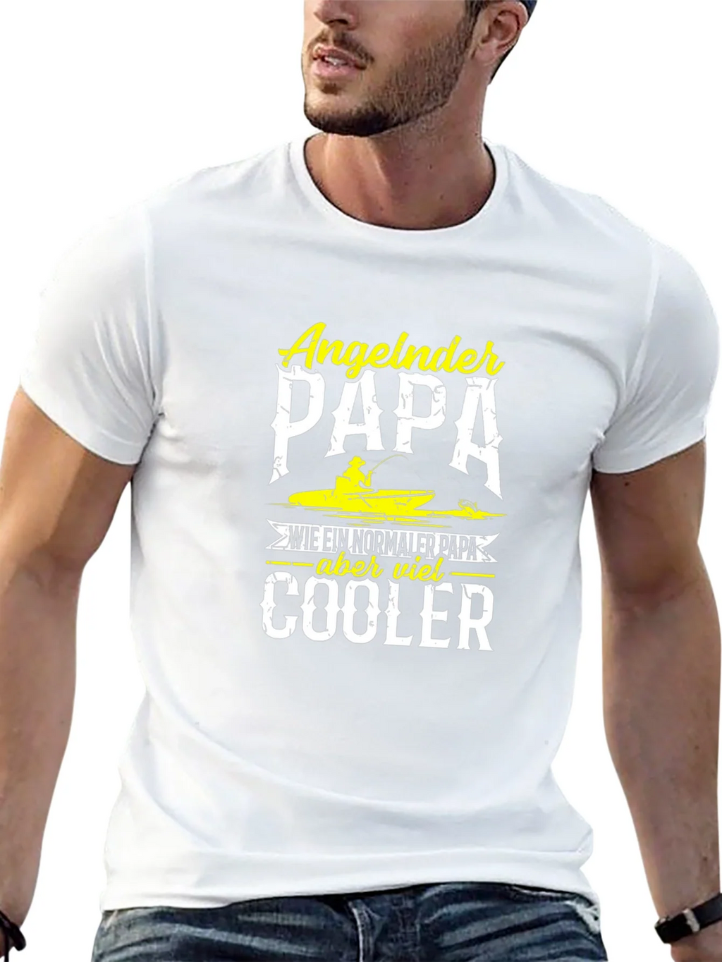 Angeln Papa Cooler Fishing Dad T-Shirt product image 4