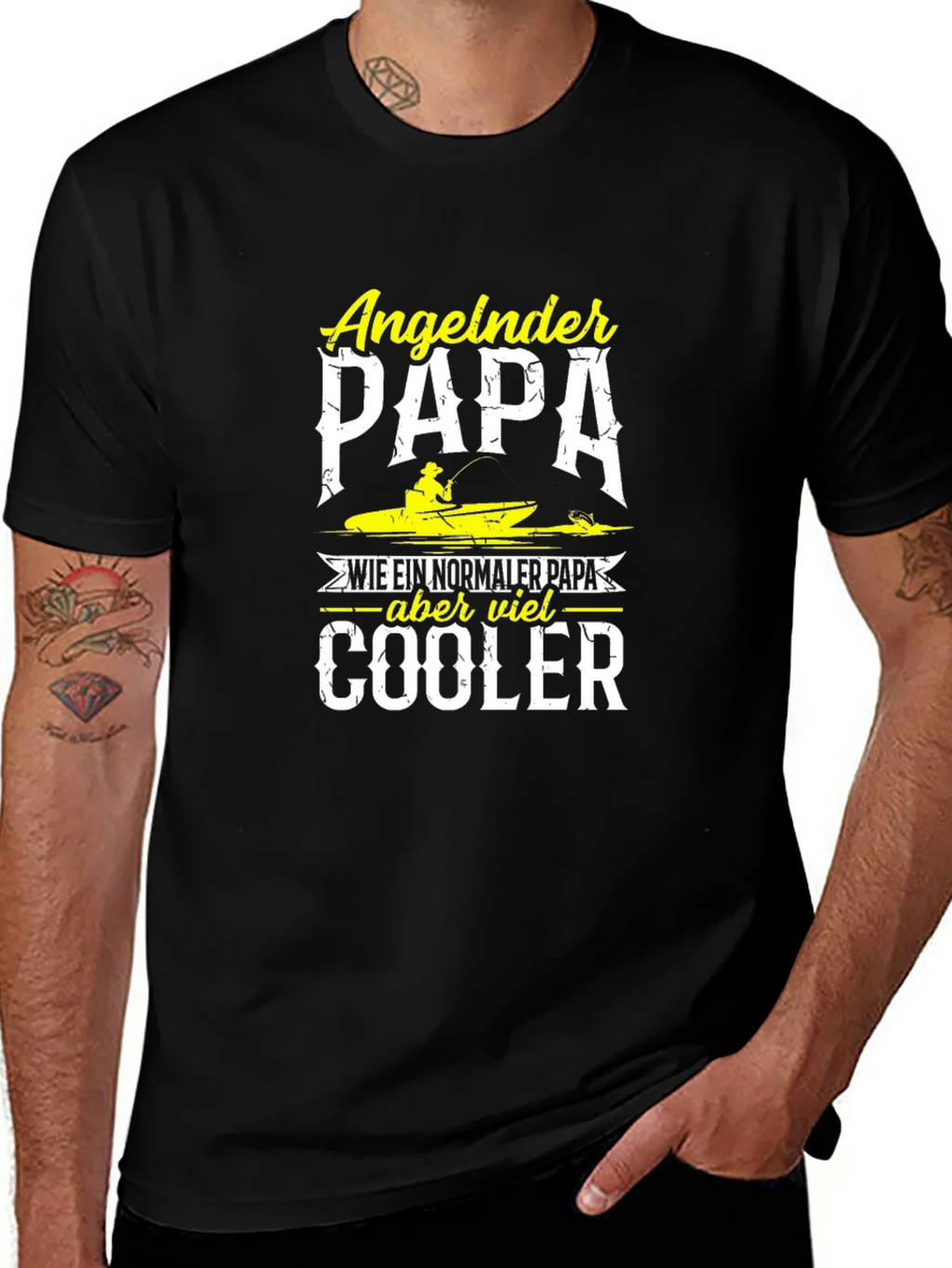 Angeln Papa Cooler Fishing Dad T-Shirt product image 1