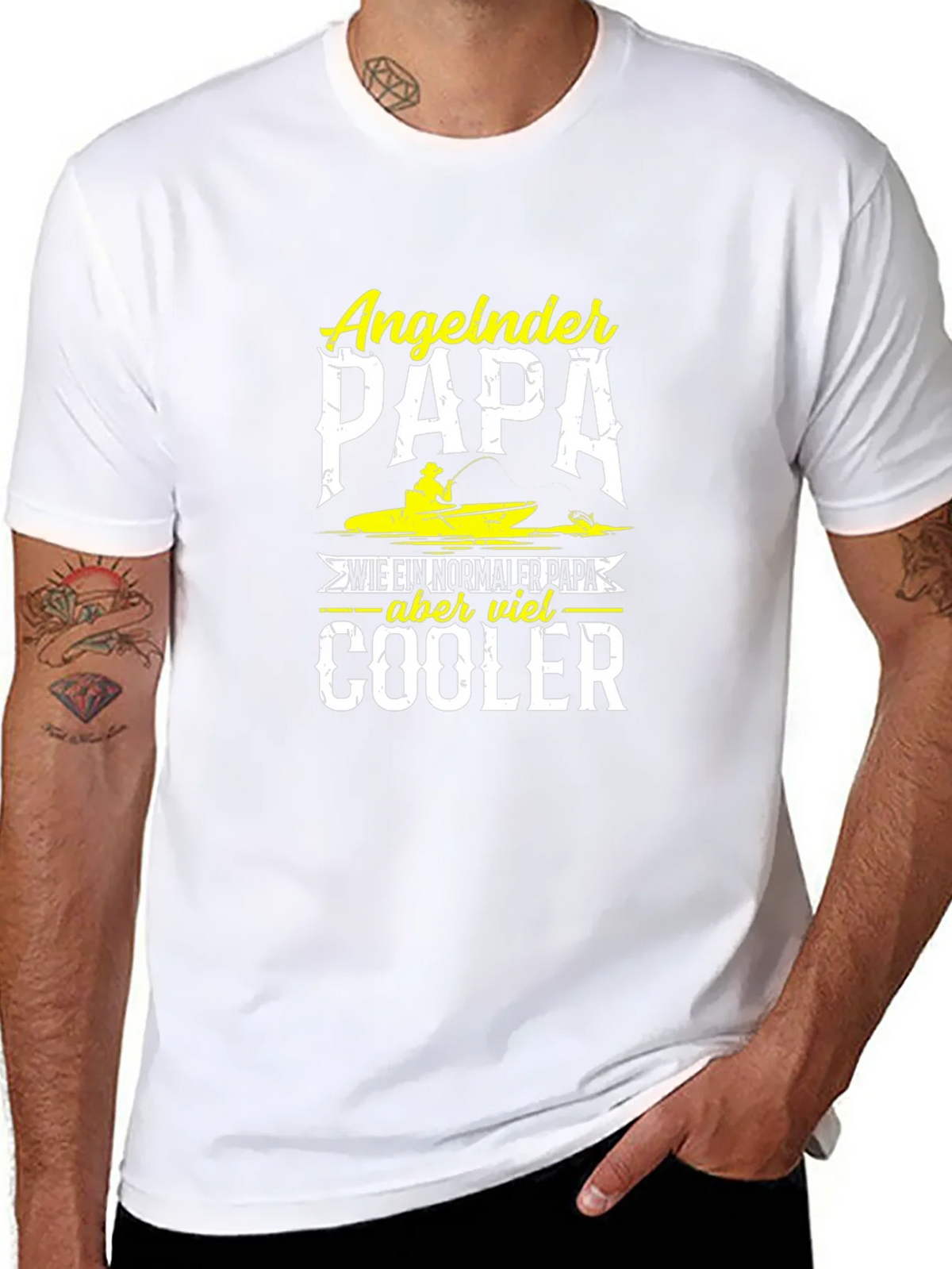 Angeln Papa Cooler Fishing Dad T-Shirt product image 10