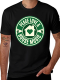 Peace Love House Music Graphic Tee product image 1