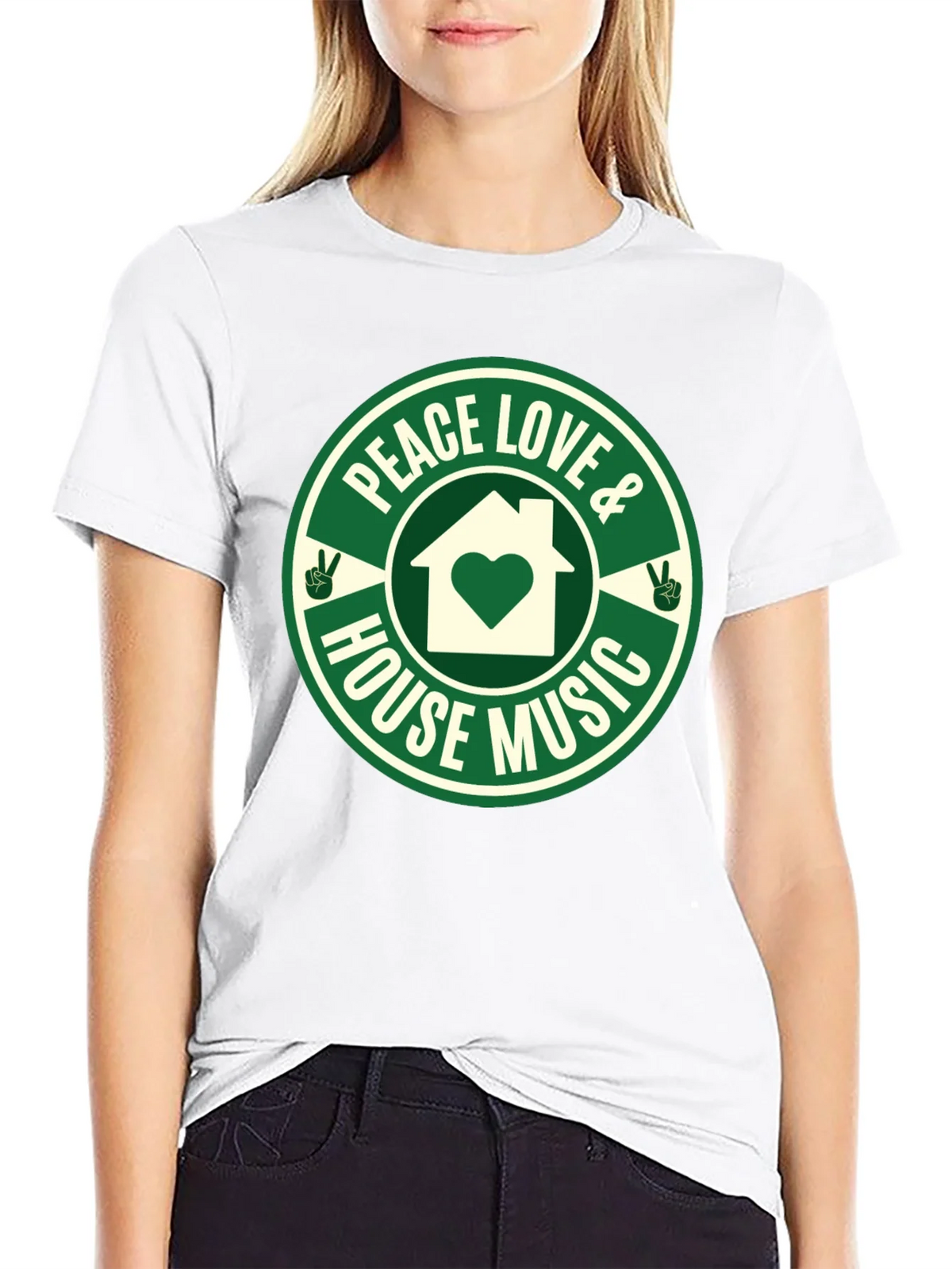Peace Love House Music Graphic Tee product image 11
