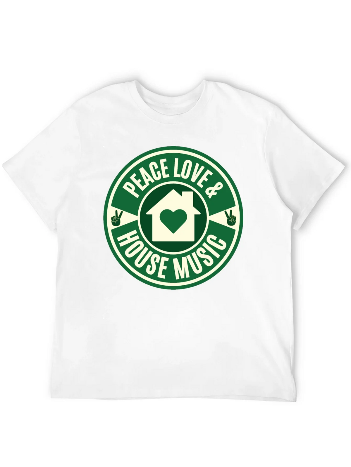 Peace Love House Music Graphic Tee product image 3