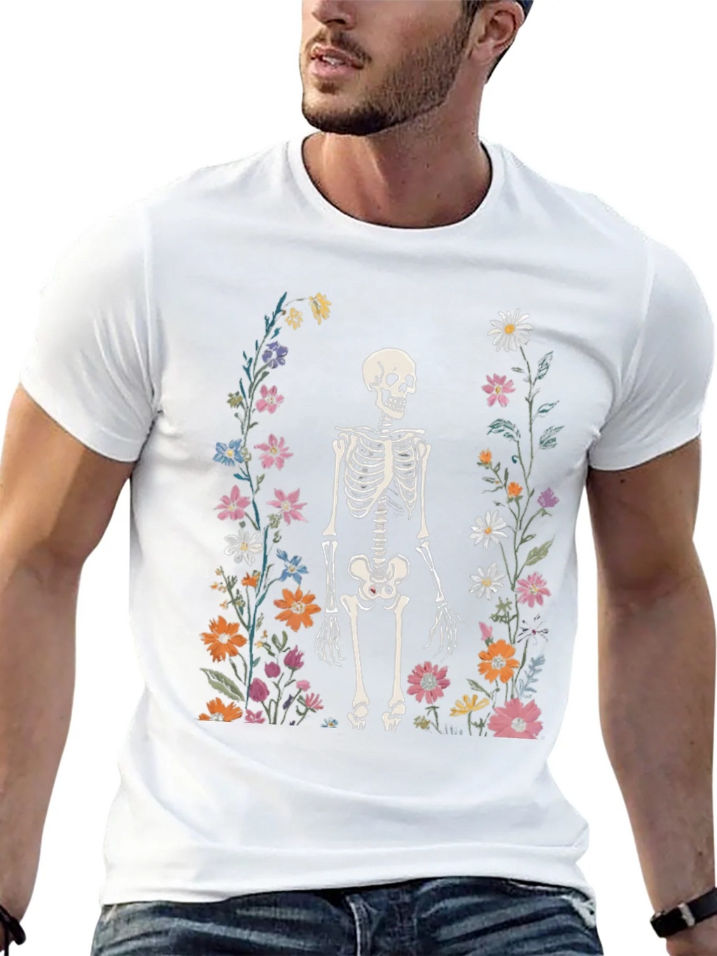 Floral Skeleton Graphic Tee - Mens product image 4