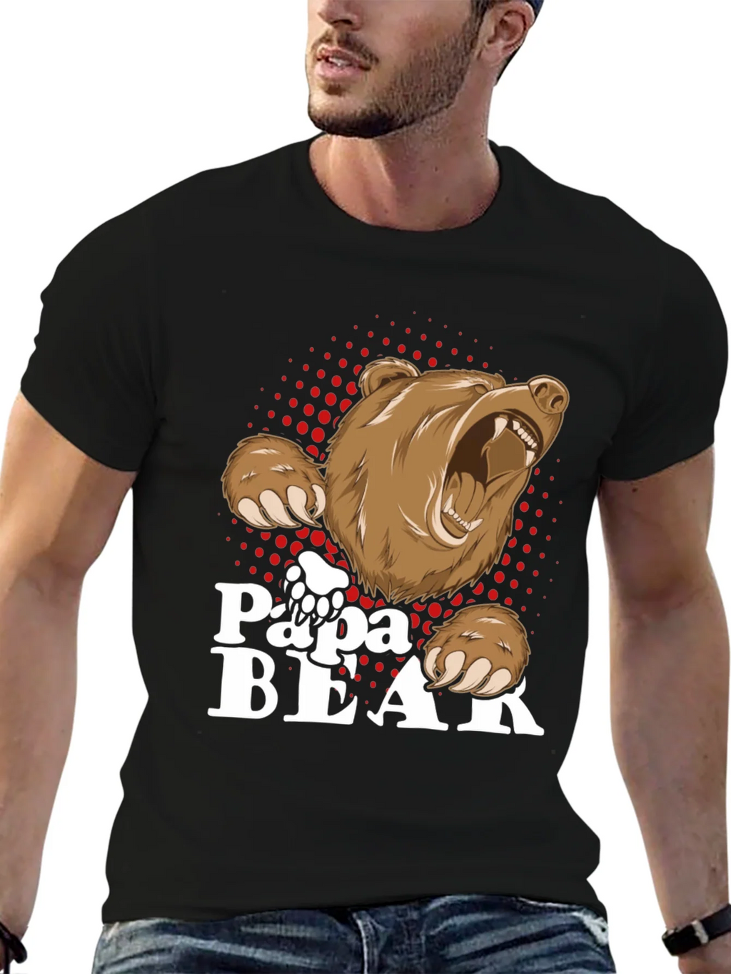 Papa Bear T-Shirt - Cool Dad Design product image 3