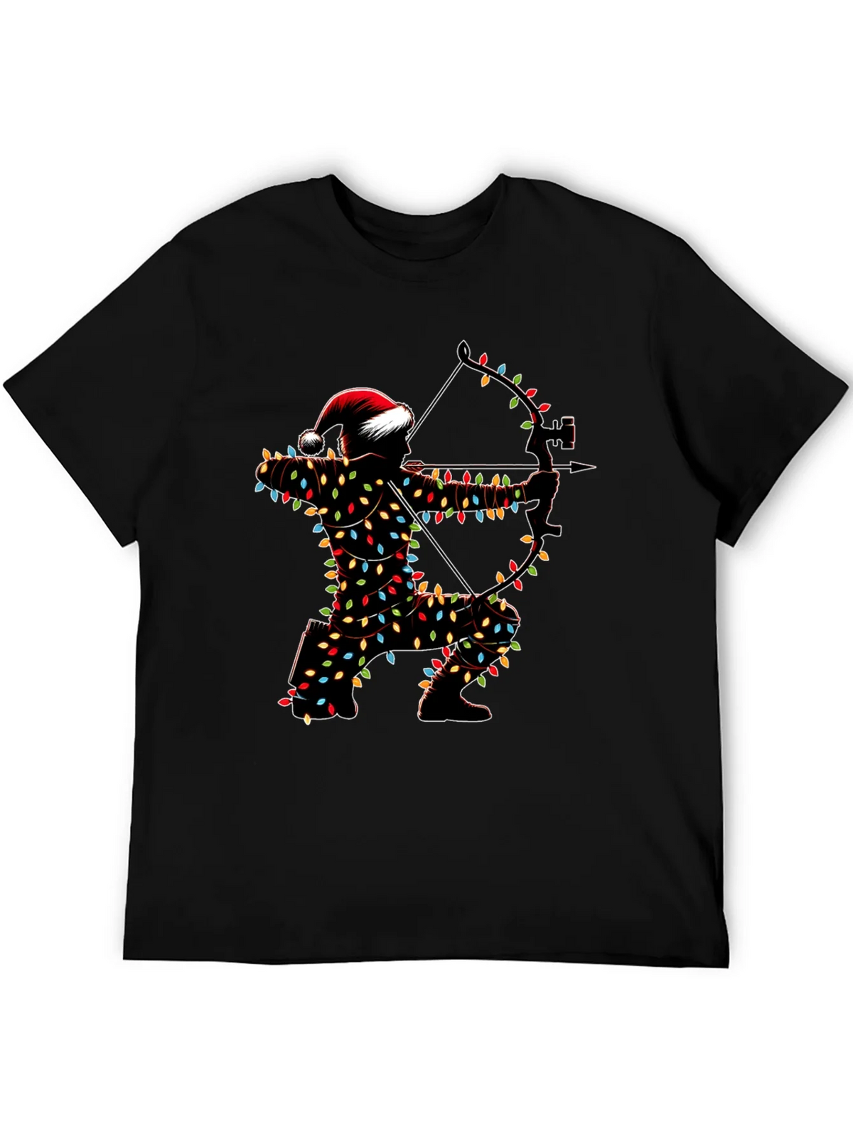Archery Christmas Lights Santa T-Shirt product image 8