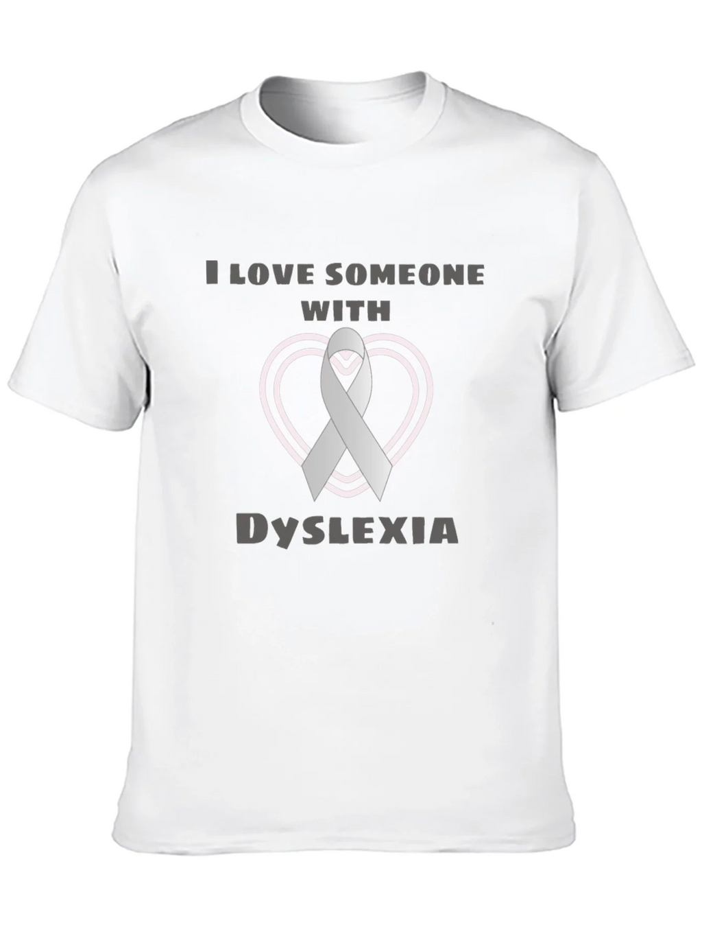 Dyslexia Awareness Ribbon Heart T-Shirt product image 9