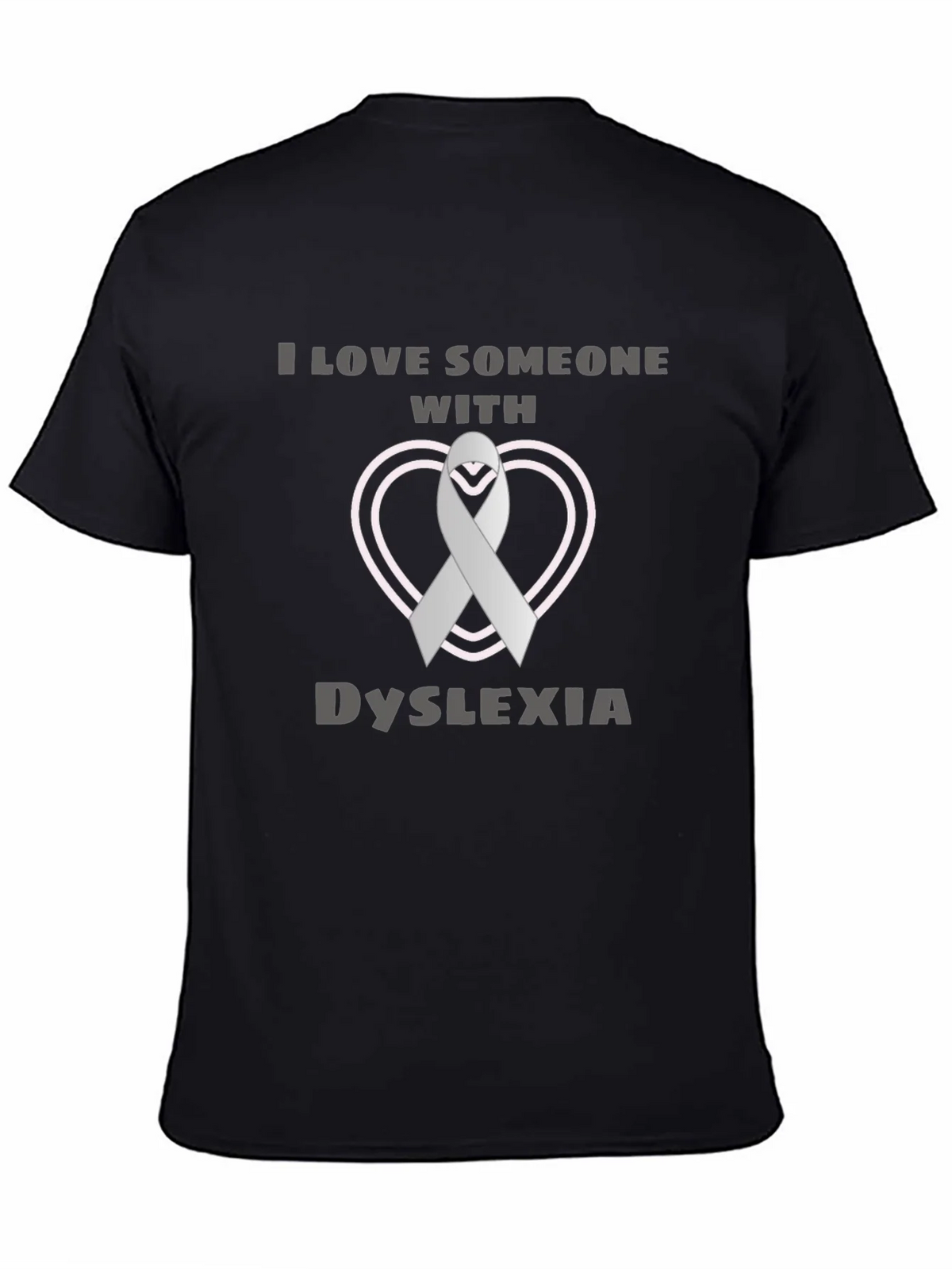 Dyslexia Awareness Ribbon Heart T-Shirt product image 5