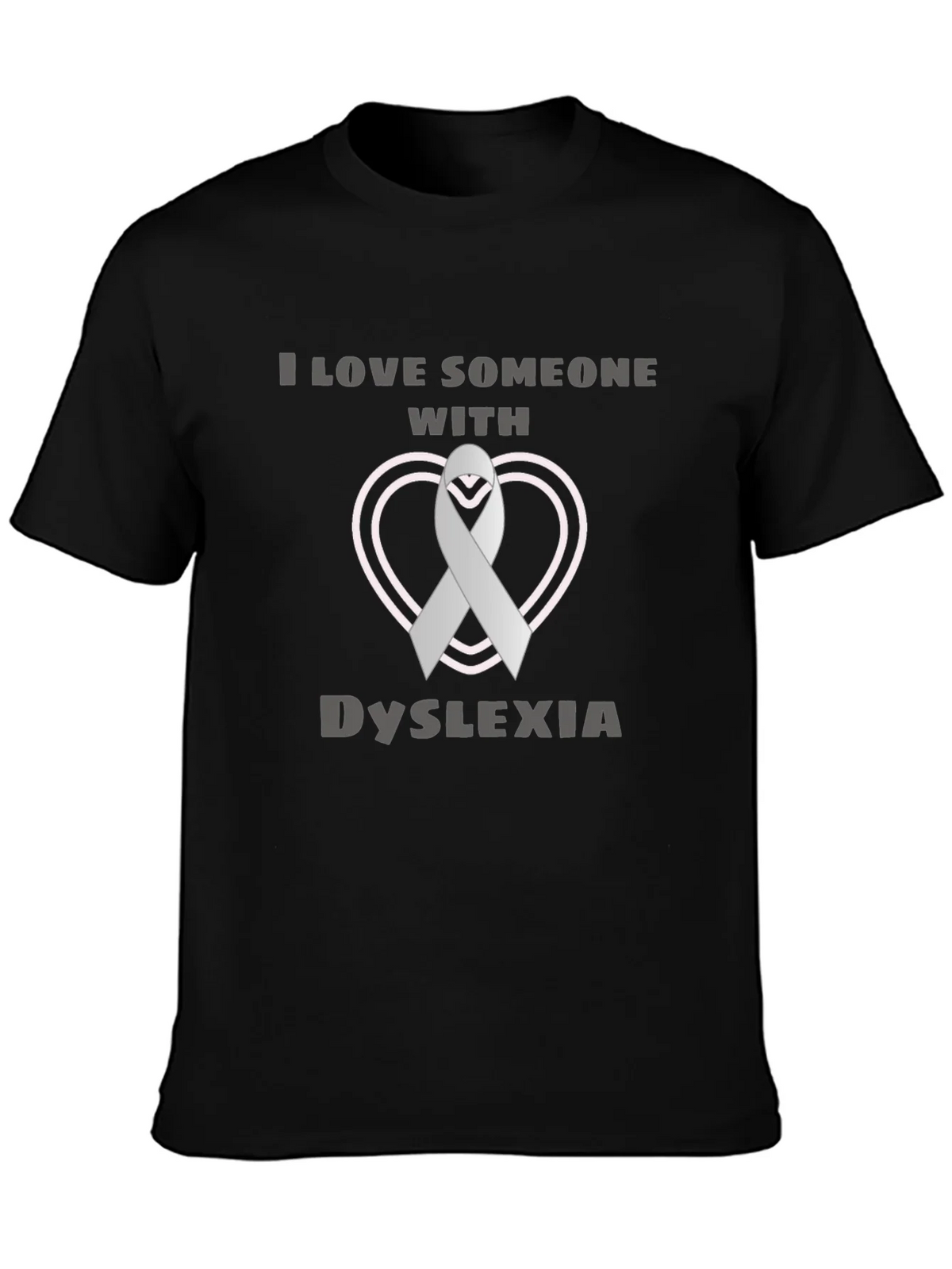 Dyslexia Awareness Ribbon Heart T-Shirt product image 4