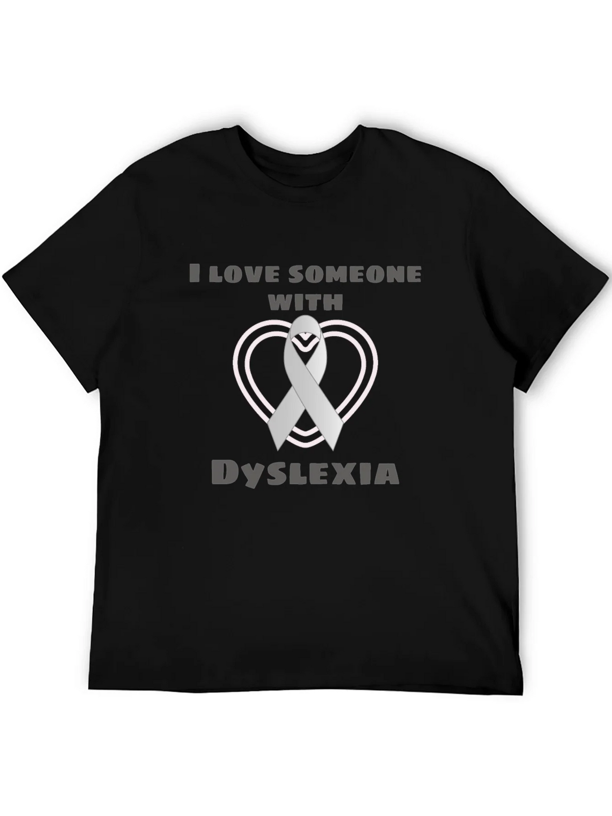 Dyslexia Awareness Ribbon Heart T-Shirt product image 6