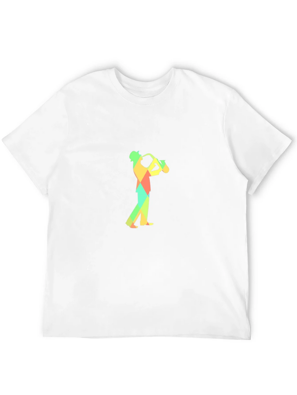 Geometric Saxophone Player Graphic Tee - Black product image 3