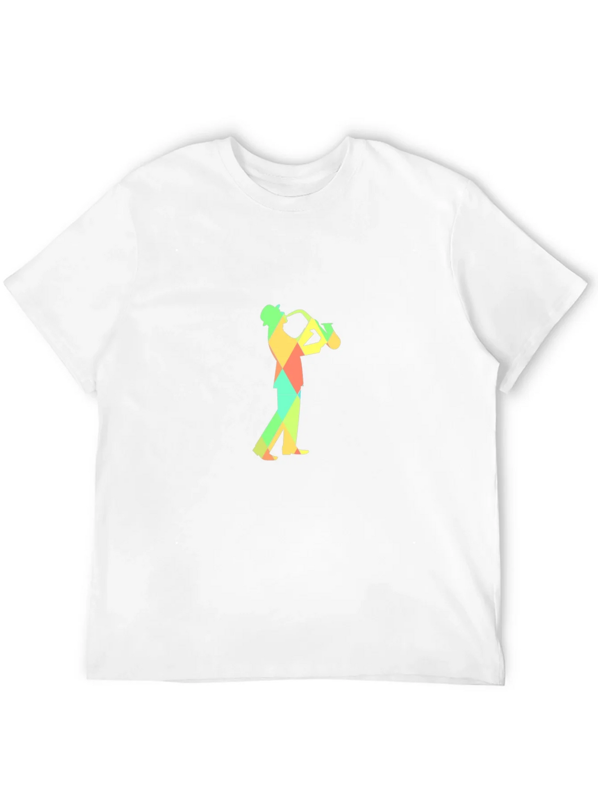 Geometric Saxophone Player Graphic Tee - Black product image 3