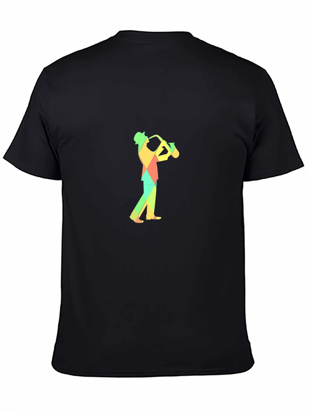 Geometric Saxophone Player Graphic Tee - Black product image 7