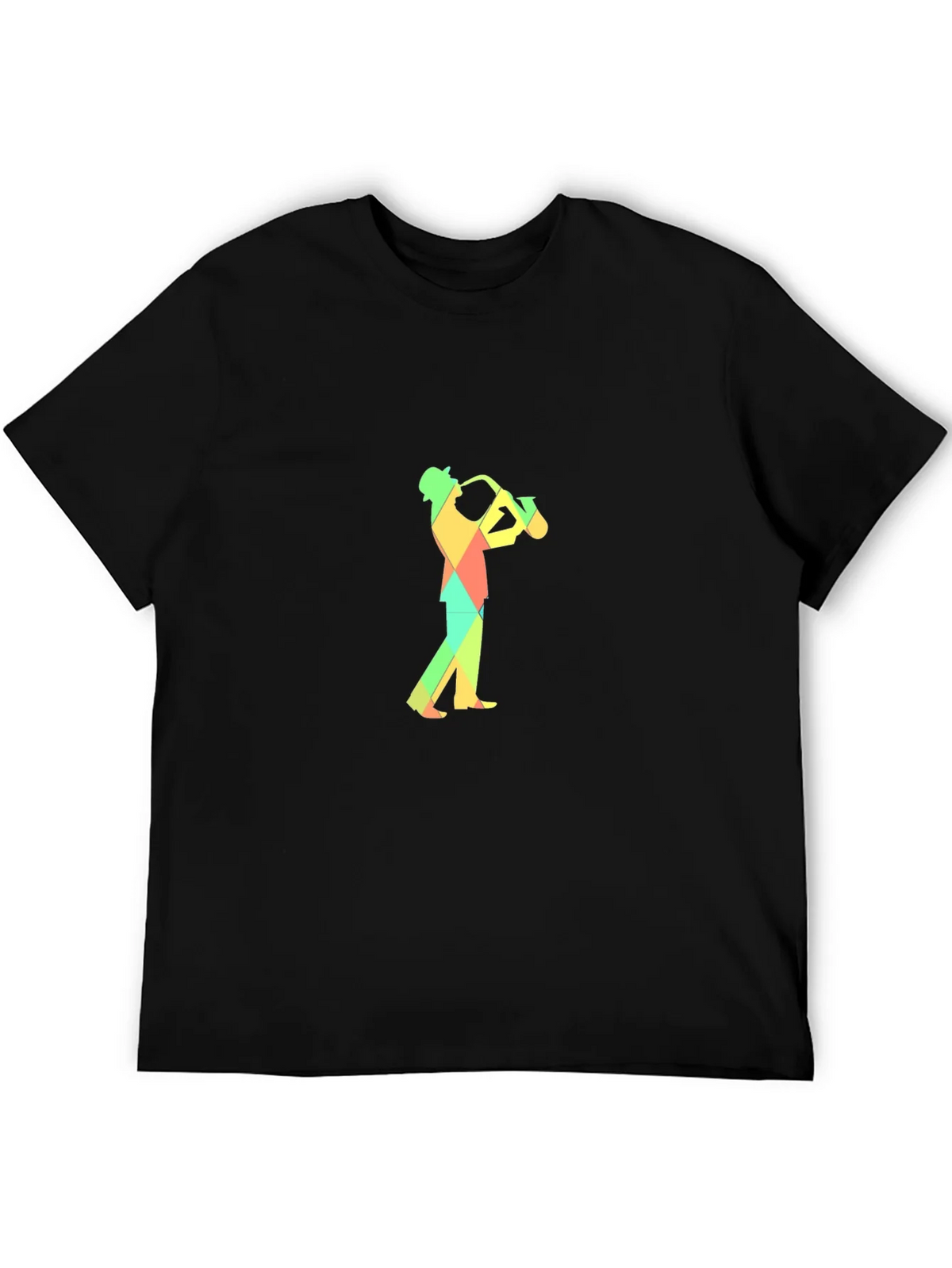 Geometric Saxophone Player Graphic Tee - Black product image 8
