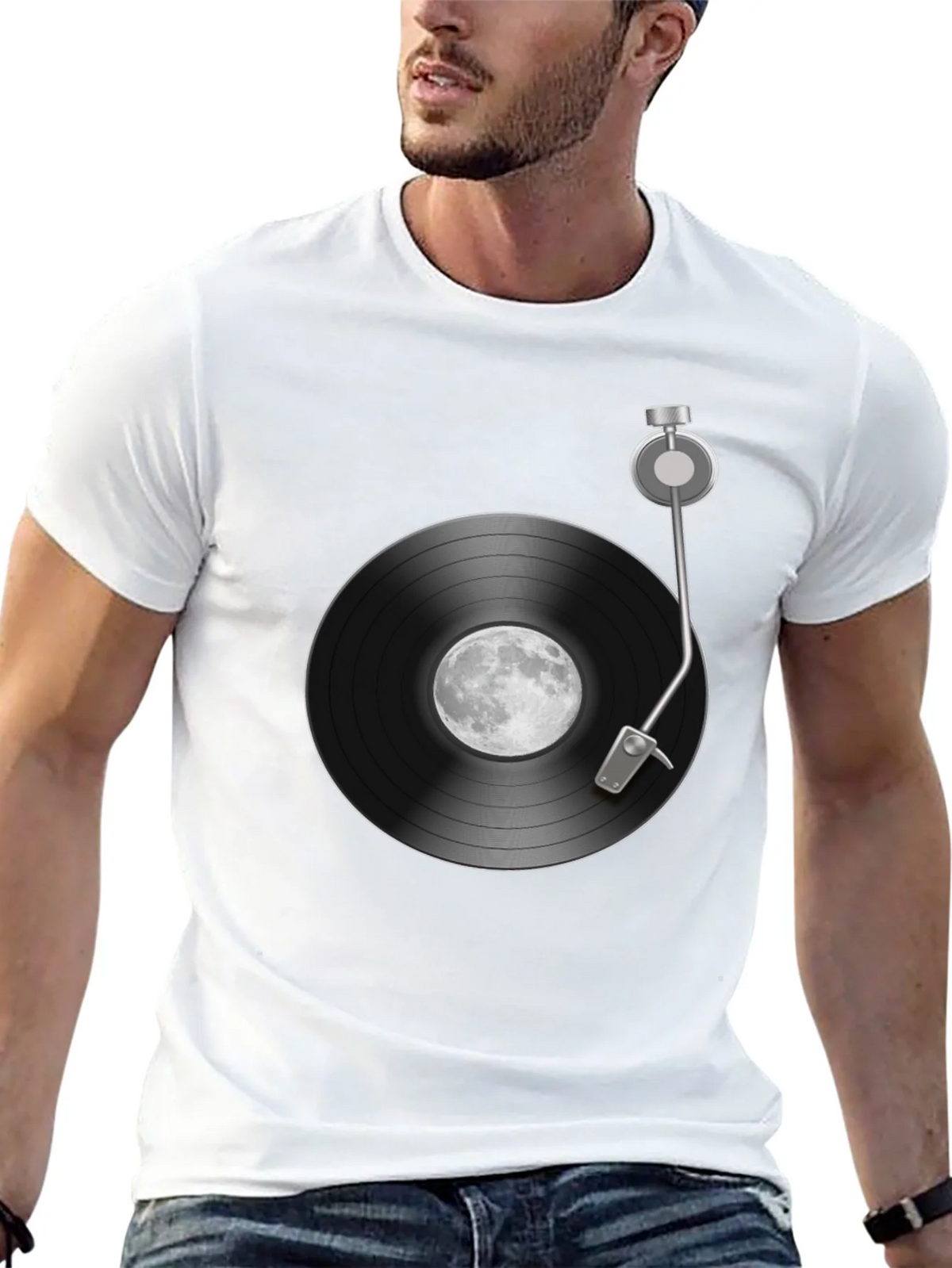 Moon Record Player Graphic Tee product image 4