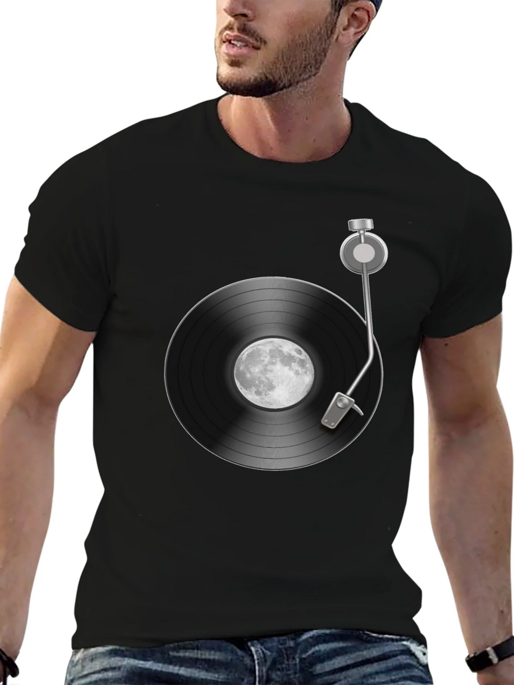 Moon Record Player Graphic Tee product image 9