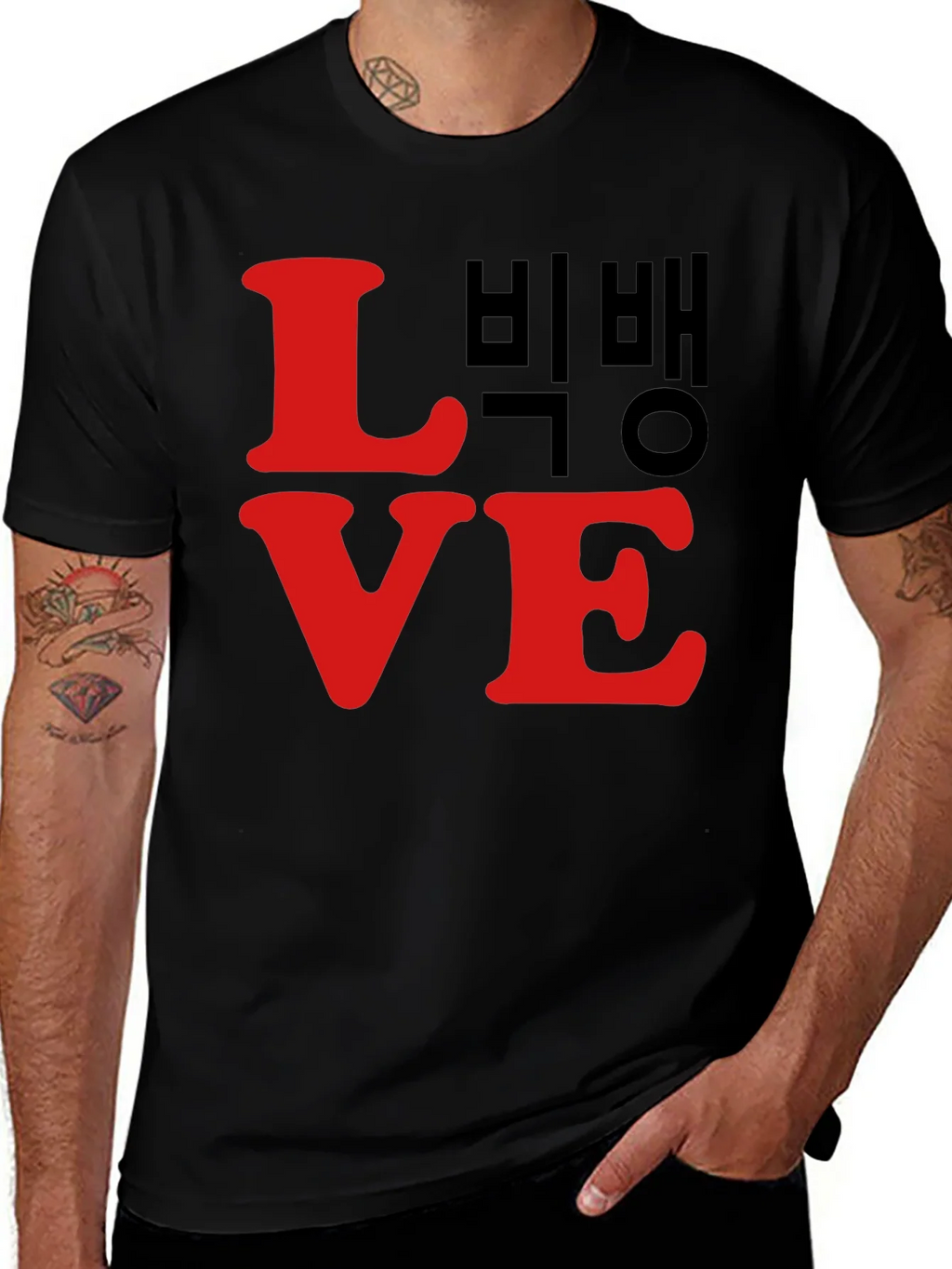 LOVE Bigbang T-Shirt Black Cotton Graphic Tee product image 1