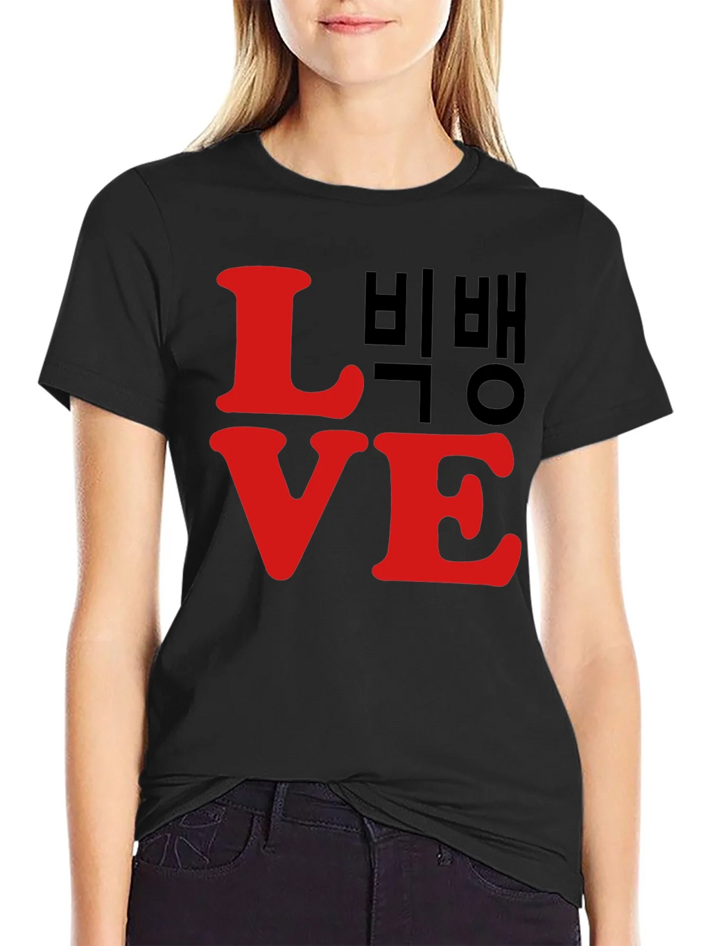 LOVE Bigbang T-Shirt Black Cotton Graphic Tee product image 5