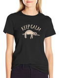 Keep Calm Sloth Tee - Relaxed Vibe Shirt product image 1