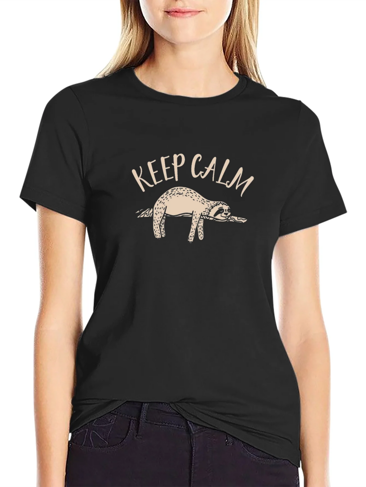 Keep Calm Sloth Tee - Relaxed Vibe Shirt product image 1