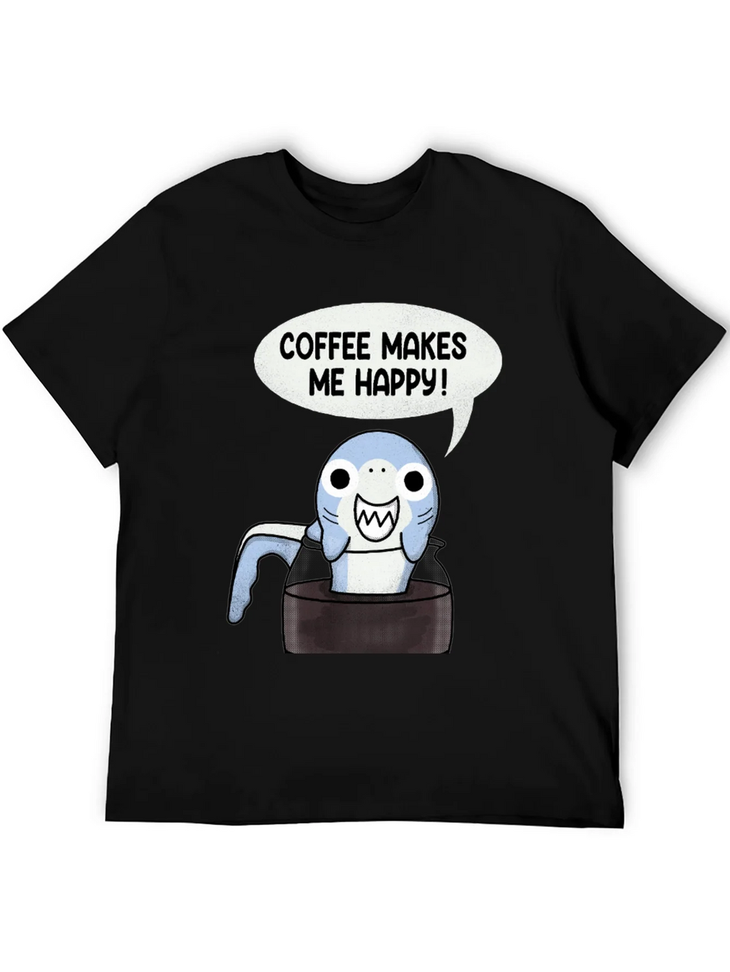 Coffee Shark T-Shirt - Makes Me Happy Tee product image 7