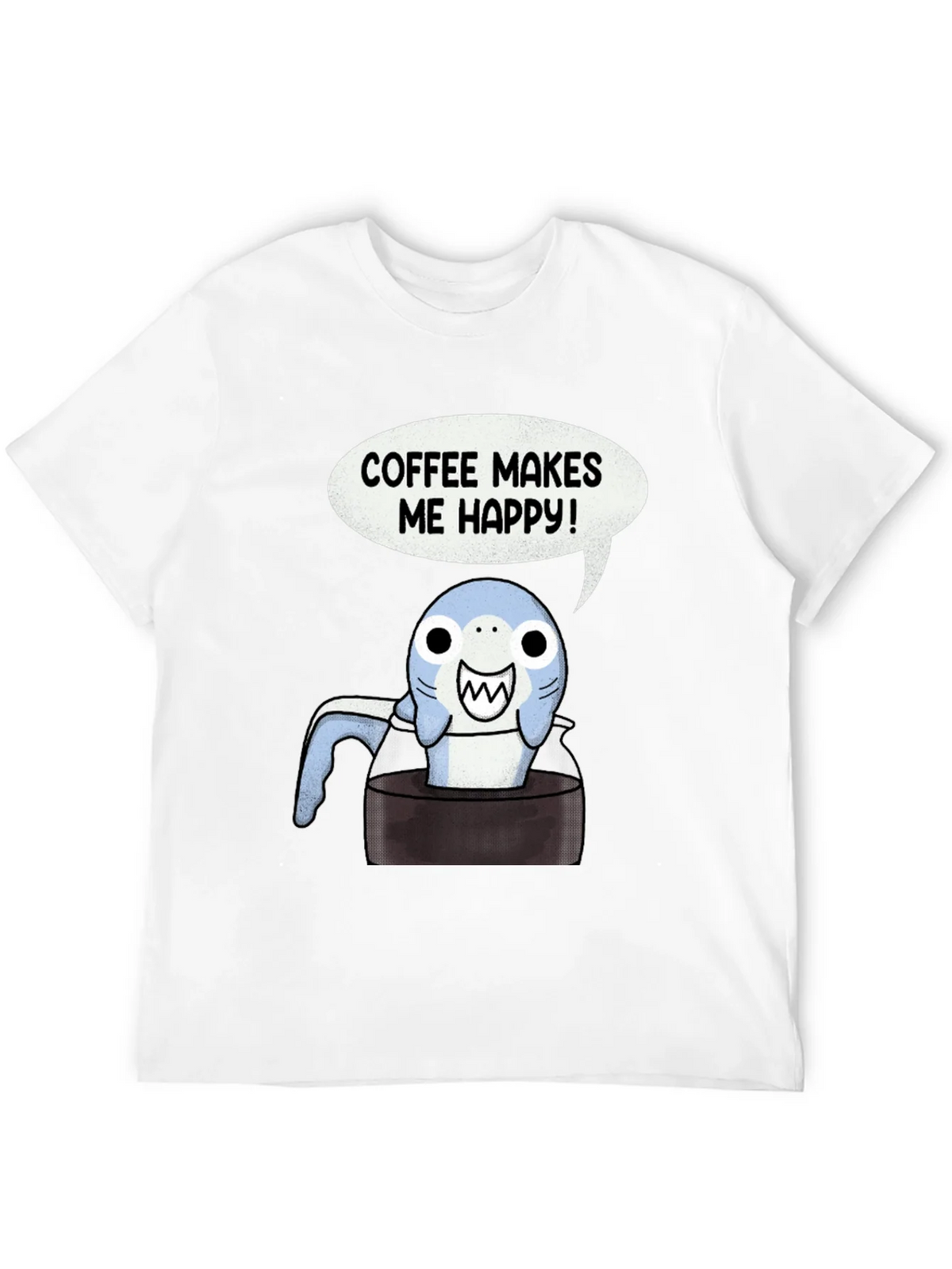 Coffee Shark T-Shirt - Makes Me Happy Tee product image 3