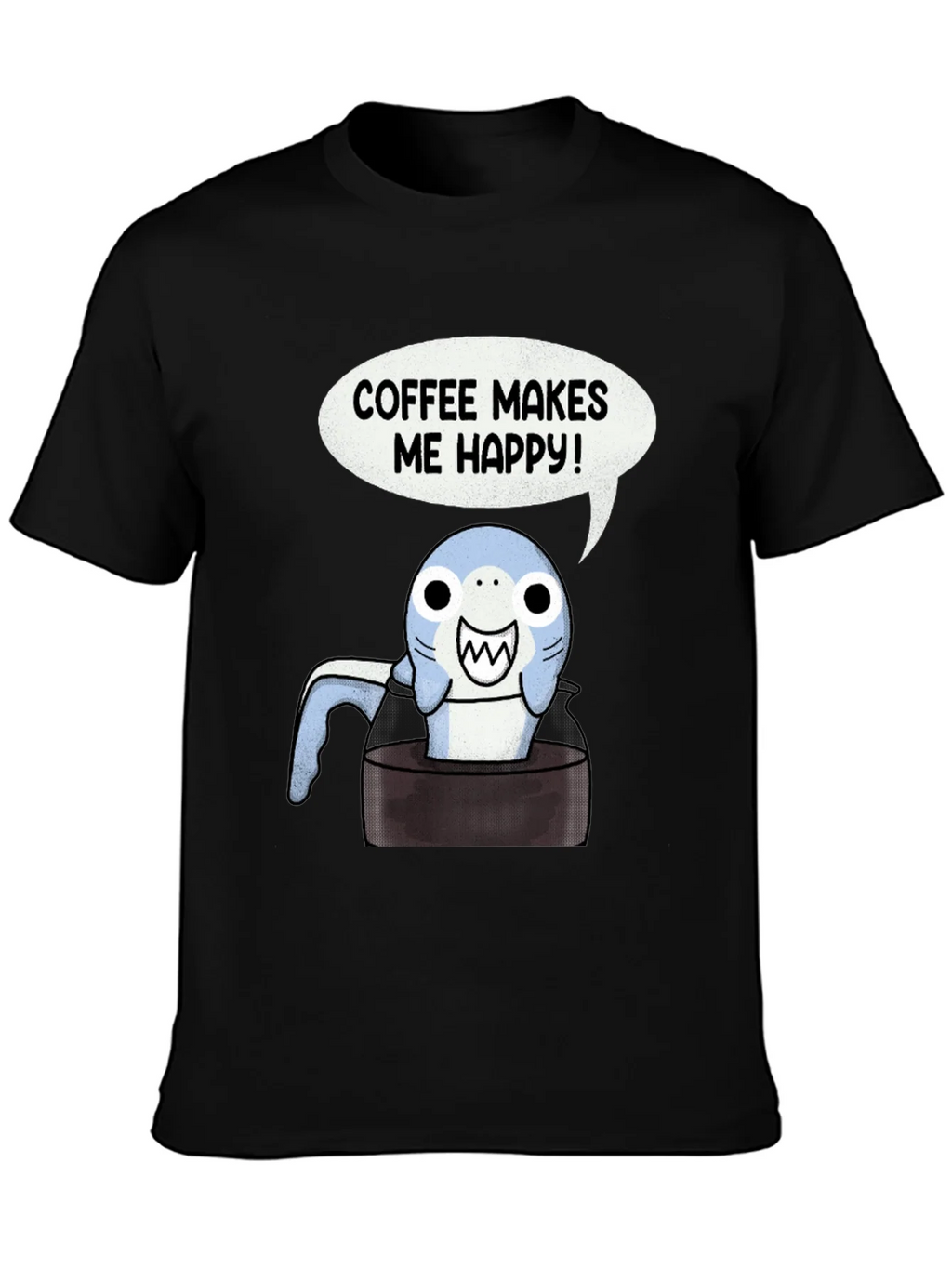 Coffee Shark T-Shirt - Makes Me Happy Tee product image 5